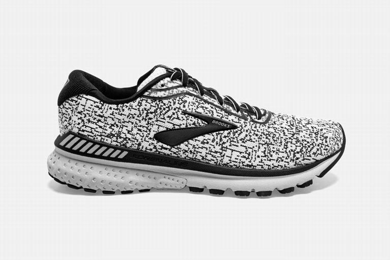 Brooks Adrenaline GTS 20 Road Running Shoes - Men's - Black/White/Grey (96127-WRYF)